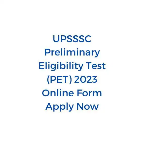 UPSSSC PET Recruitment 2023