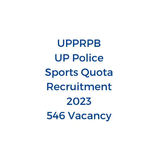 UP Police Constable Sports Quota Recruitment 2023